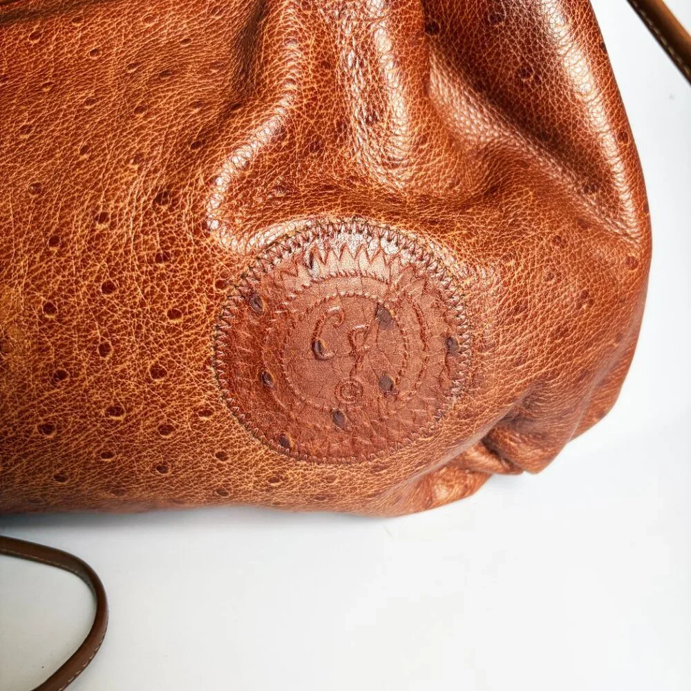 Carlos Falchi Bag Ostrich Leather Vintage Rare Exotic Skin